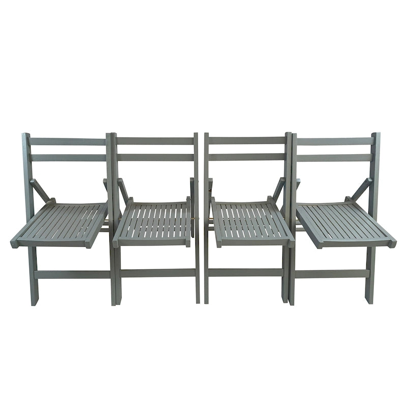 Wood Folding Chair Set of 4