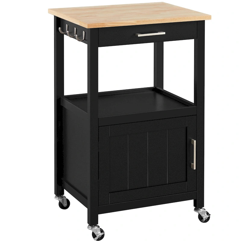 Yaheetech Rolling Kitchen Cart Storage Island Kitchen Cart