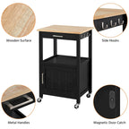 Yaheetech Rolling Kitchen Cart Storage Island Kitchen Cart