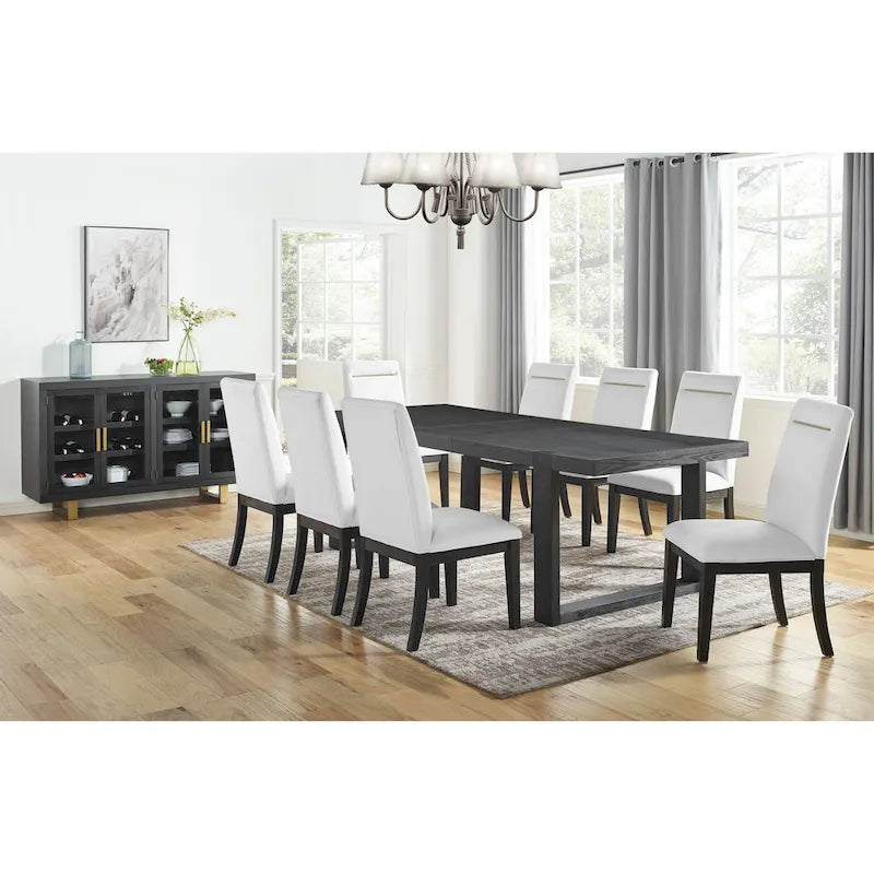  Yantis Modern 10-Piece Dining Set