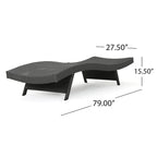 Hypoint Outdoor Wicker Armless Chaise Lounge and Table Set by Christopher Knight Home