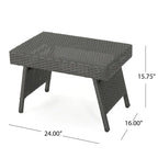 Hypoint Outdoor Wicker Armless Chaise Lounge and Table Set by Christopher Knight Home