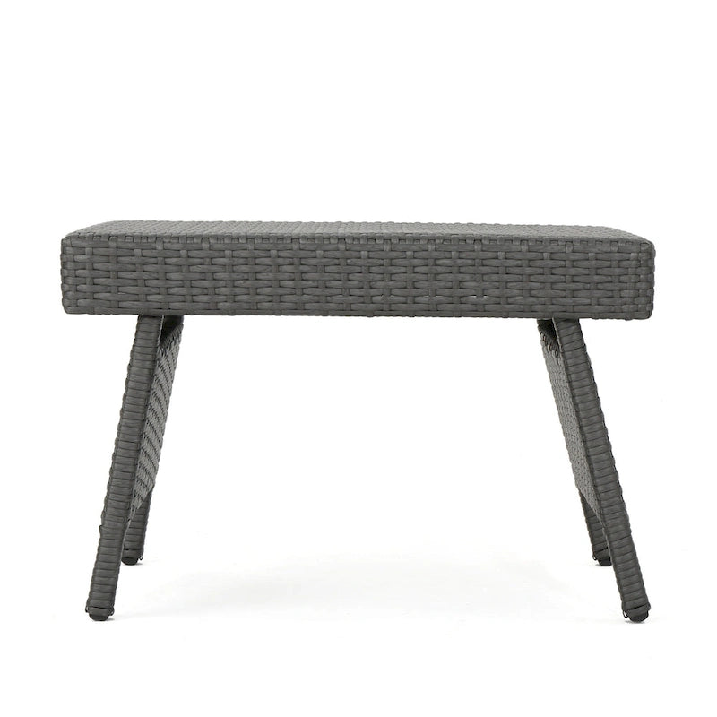 Hypoint Outdoor Wicker Armless Chaise Lounge and Table Set by Christopher Knight Home