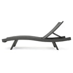 Hypoint Outdoor Wicker Armless Chaise Lounge and Table Set by Christopher Knight Home