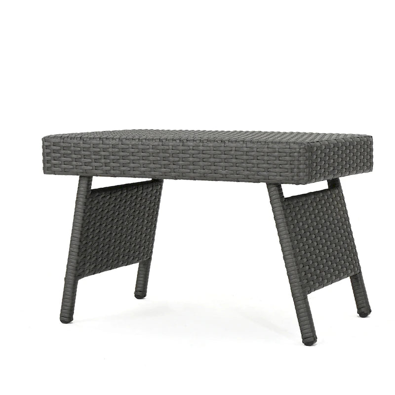 Hypoint Outdoor Wicker Armless Chaise Lounge and Table Set by Christopher Knight Home