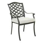 Torino Aluminum 7 Piece Rectangular Dining Set with 6 Arm Chairs - N/A