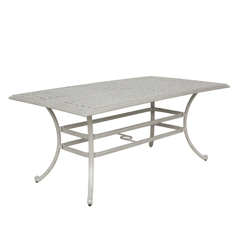 Torino Aluminum 7 Piece Rectangular Dining Set with 6 Arm Chairs - N/A