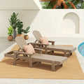 Polytrends Altura Poly Eco-Friendly All Weather Reclining Chaise Lounge with Arms (Set of 2)