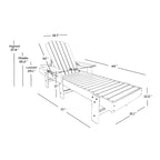 Polytrends Altura Poly Eco-Friendly All Weather Reclining Chaise Lounge with Arms (Set of 2)