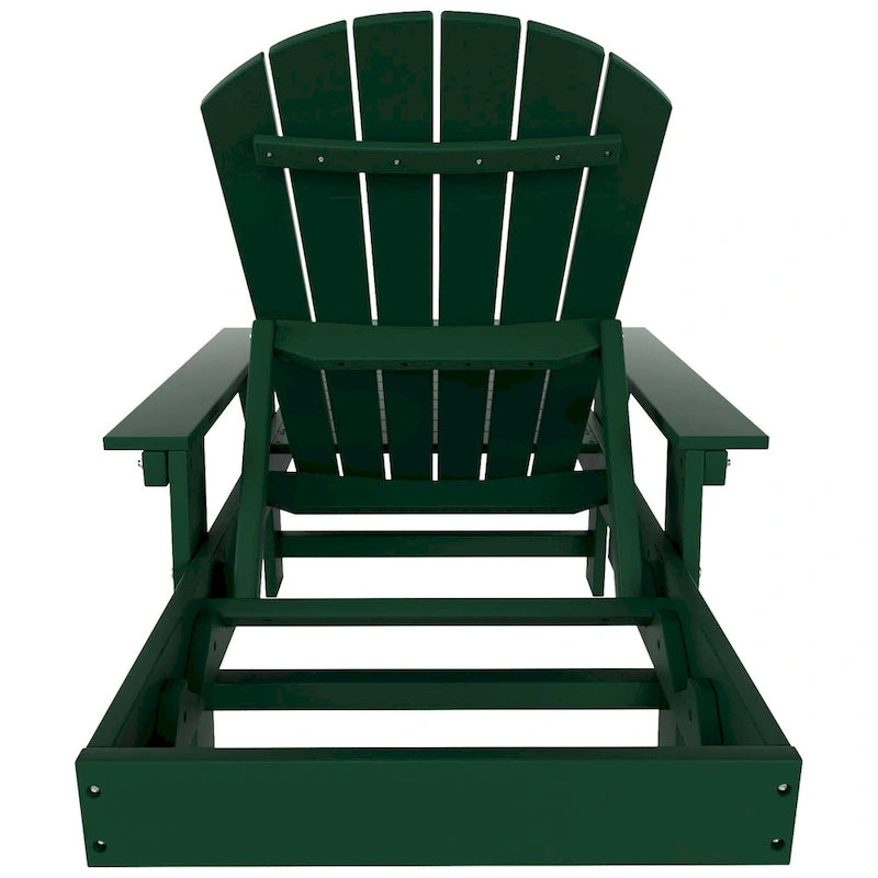 Polytrends Altura Poly Eco-Friendly All Weather Reclining Chaise Lounge with Arms (Set of 2)