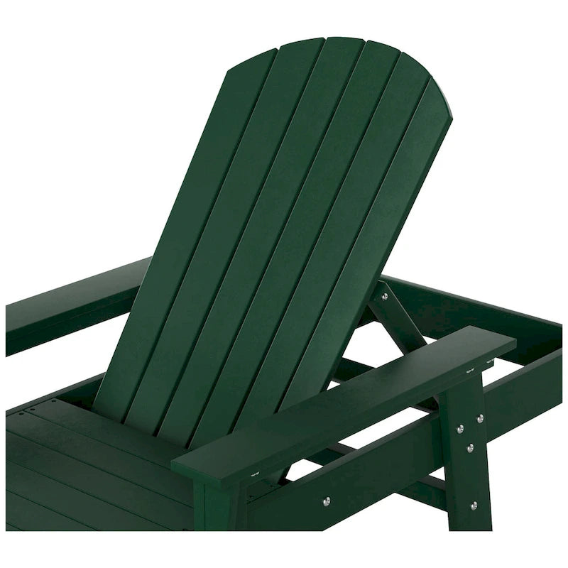 Polytrends Altura Poly Eco-Friendly All Weather Reclining Chaise Lounge with Arms (Set of 2)