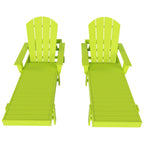 Polytrends Altura Poly Eco-Friendly All Weather Reclining Chaise Lounge with Arms (Set of 2)