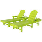 Polytrends Altura Poly Eco-Friendly All Weather Reclining Chaise Lounge with Arms (Set of 2)