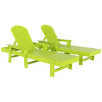 Polytrends Altura Poly Eco-Friendly All Weather Reclining Chaise Lounge with Arms (Set of 2)