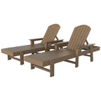 Polytrends Altura Poly Eco-Friendly All Weather Reclining Chaise Lounge with Arms (Set of 2)