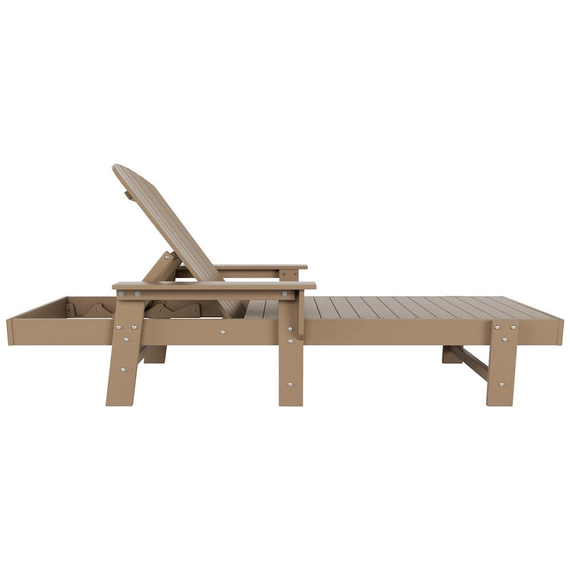 Polytrends Altura Poly Eco-Friendly All Weather Reclining Chaise Lounge with Arms (Set of 2)