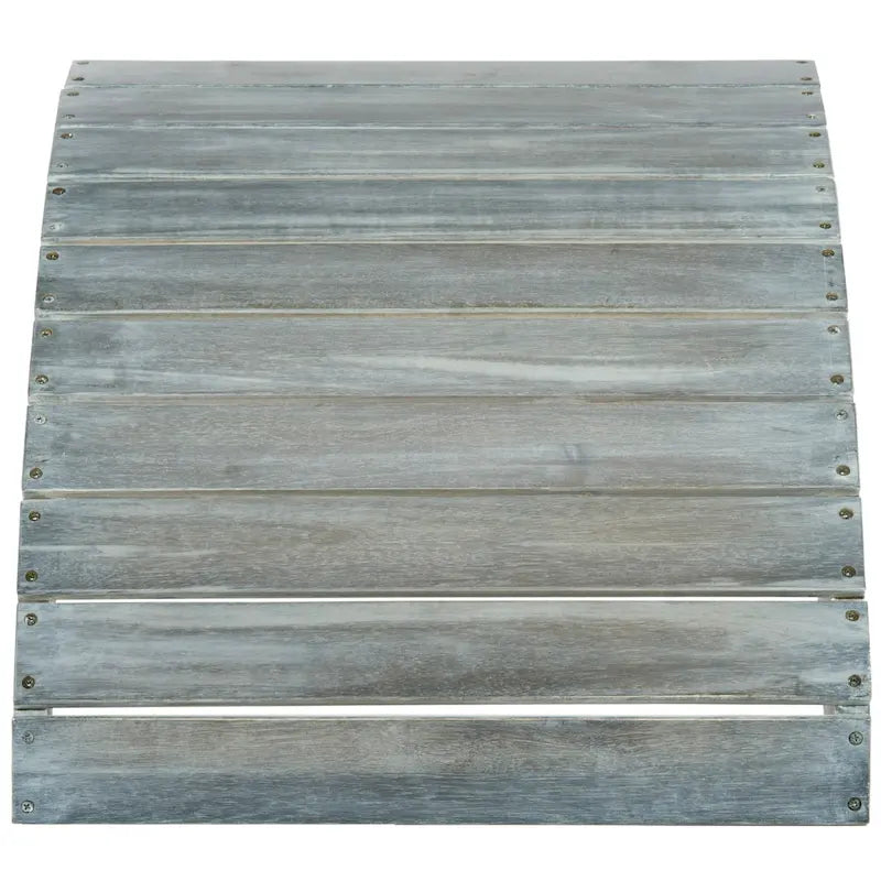SAFAVIEH Outdoor Sigurasta Acacia Wood Adirondack Ottoman - 20W x 13D x 21H