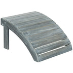 SAFAVIEH Outdoor Sigurasta Acacia Wood Adirondack Ottoman - 20W x 13D x 21H