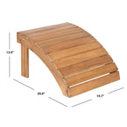 SAFAVIEH Outdoor Sigurasta Acacia Wood Adirondack Ottoman - 20W x 13D x 21H