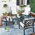 SAFAVIEH Outdoor Vergilia Acacia Wood 5-Piece Patio Set - 35Wx36Dx14H