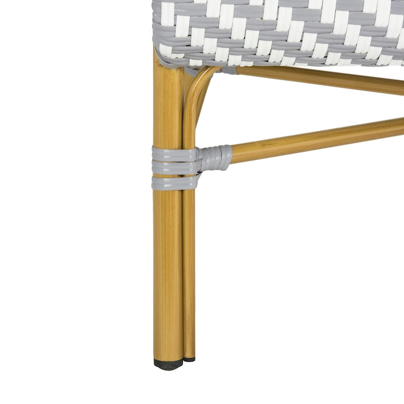 SAFAVIEH Skyla Herringbone Rattan Settee - 38.5 W x 24.5 D x 33.5 H - 39Wx25Dx34H