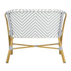 SAFAVIEH Skyla Herringbone Rattan Settee - 38.5 W x 24.5 D x 33.5 H - 39Wx25Dx34H