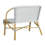 SAFAVIEH Skyla Herringbone Rattan Settee - 38.5 W x 24.5 D x 33.5 H - 39Wx25Dx34H