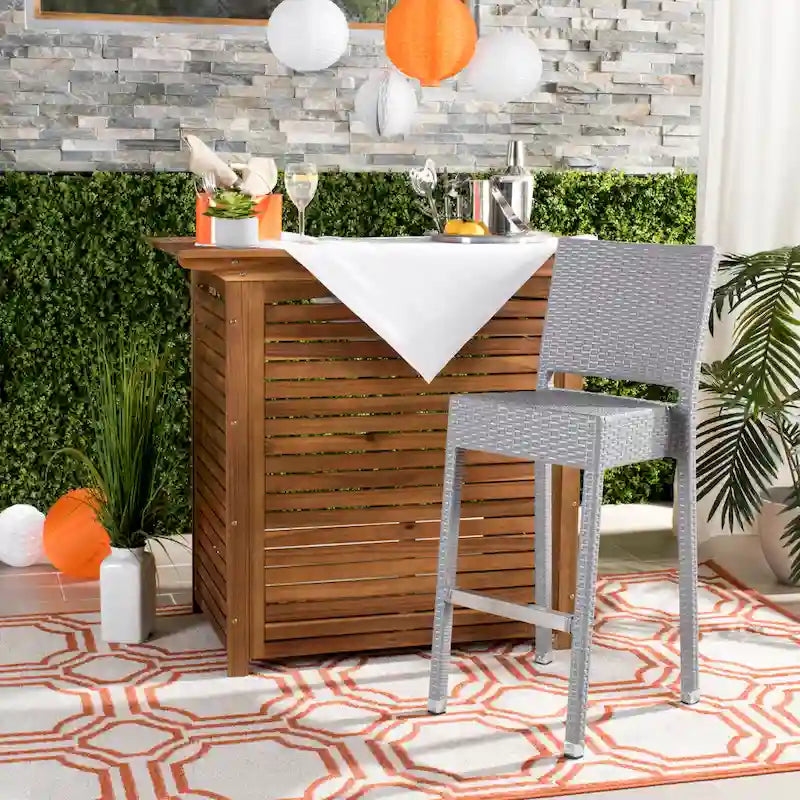 SAFAVIEH Deann 30-inch Indoor/Outdoor Bar Stool - 17Wx21Dx44H
