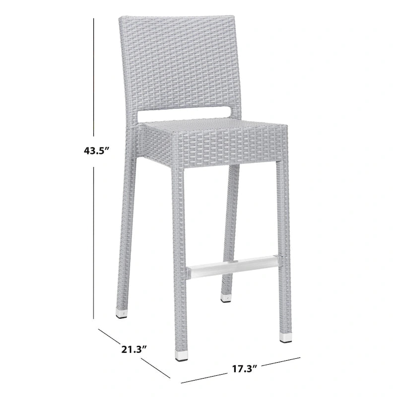 SAFAVIEH Deann 30-inch Indoor/Outdoor Bar Stool - 17Wx21Dx44H