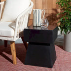 SAFAVIEH Outdoor Rukiye Concrete Indoor/Outdoor Accent Table - 13.7 W x 13.7 L x 18.1 H - 14Wx14Dx18H