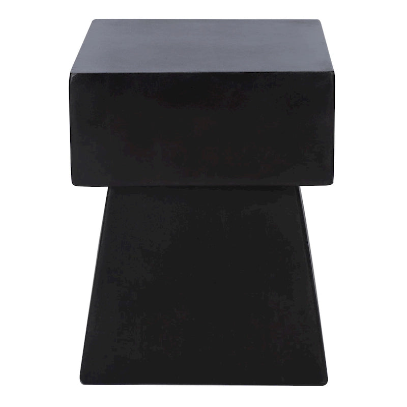 SAFAVIEH Outdoor Rukiye Concrete Indoor/Outdoor Accent Table - 13.7 W x 13.7 L x 18.1 H - 14Wx14Dx18H