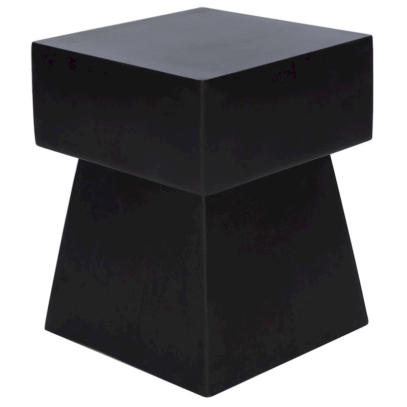 SAFAVIEH Outdoor Rukiye Concrete Indoor/Outdoor Accent Table - 13.7 W x 13.7 L x 18.1 H - 14Wx14Dx18H