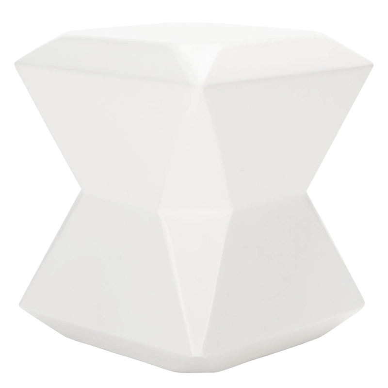 SAFAVIEH Outdoor Swaantje Concrete Accent Stool - 14.96 W x 14.96 L x 18.11 H - 15Wx15Dx18H