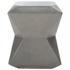 SAFAVIEH Outdoor Swaantje Concrete Accent Stool - 14.96 W x 14.96 L x 18.11 H - 15Wx15Dx18H