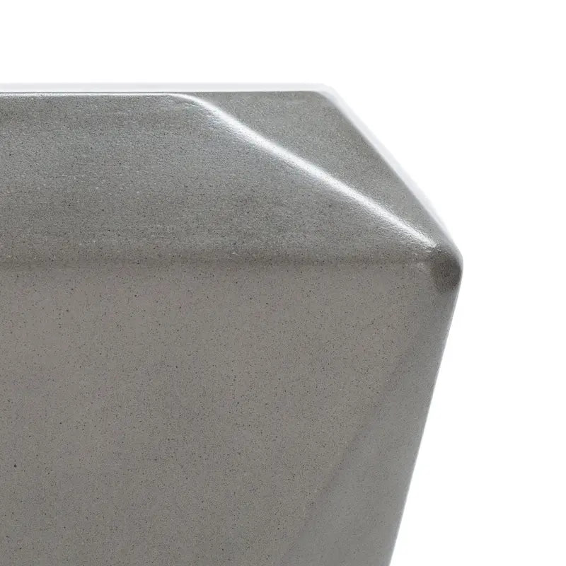 SAFAVIEH Outdoor Swaantje Concrete Accent Stool - 14.96 W x 14.96 L x 18.11 H - 15Wx15Dx18H