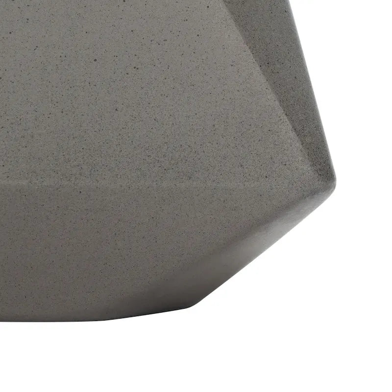 SAFAVIEH Outdoor Swaantje Concrete Accent Stool - 14.96 W x 14.96 L x 18.11 H - 15Wx15Dx18H