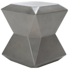 SAFAVIEH Outdoor Swaantje Concrete Accent Stool - 14.96 W x 14.96 L x 18.11 H - 15Wx15Dx18H