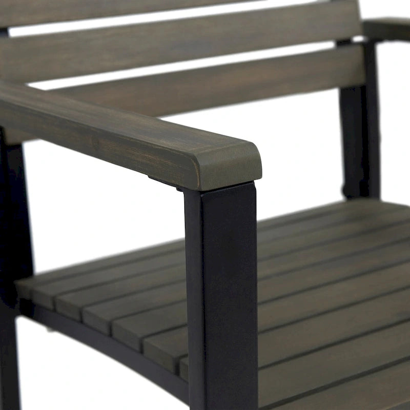 Laris Outdoor Wood Dining Chairs (Set of 2) by Christopher Knight Home