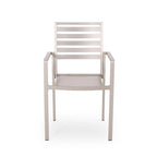 Cape Coral Outdoor Modern 4 Seater Aluminum Dining Set with Tempered Glass Table Top by Christopher Knight Home