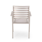 Cape Coral Outdoor Modern 4 Seater Aluminum Dining Set with Tempered Glass Table Top by Christopher Knight Home