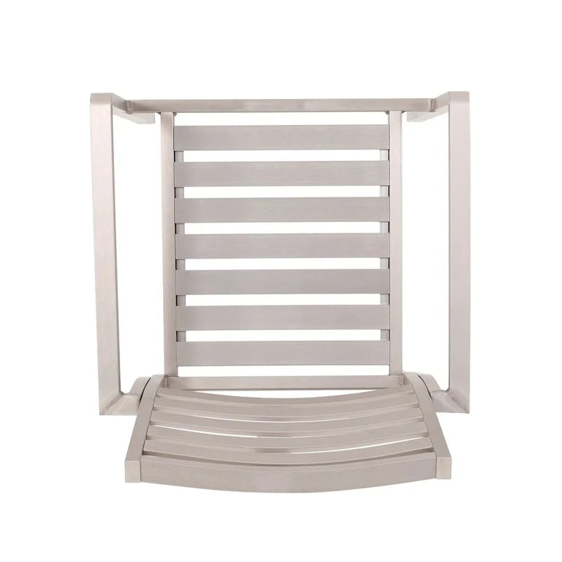 Cape Coral Outdoor Modern 4 Seater Aluminum Dining Set with Tempered Glass Table Top by Christopher Knight Home