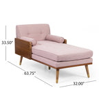 Fortas Mid-century Modern Chaise Lounge by  - 32.00 W x 63.75 L x 33.50 H