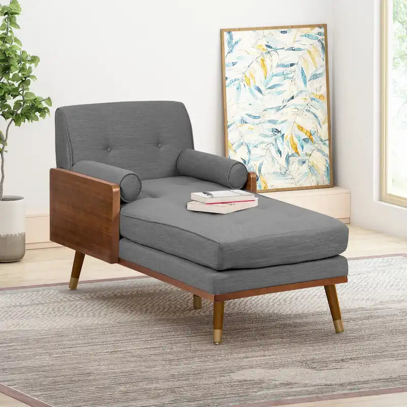 Fortas Mid-century Modern Chaise Lounge by  - 32.00 W x 63.75 L x 33.50 H