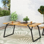 Varva Outdoor Acacia Wood Outdoor Dining Table by Christopher Knight Home - 70.75 W x 35.50 D x 29.50 H