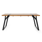 Varva Outdoor Acacia Wood Outdoor Dining Table by Christopher Knight Home - 70.75 W x 35.50 D x 29.50 H