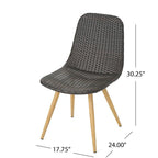 Gila Outdoor Wicker Dining Chair (Set of 4) by Christopher Knight Home
