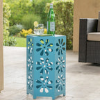 Dandelion Outdoor 14-inch Floral Side Table by Christopher Knight Home