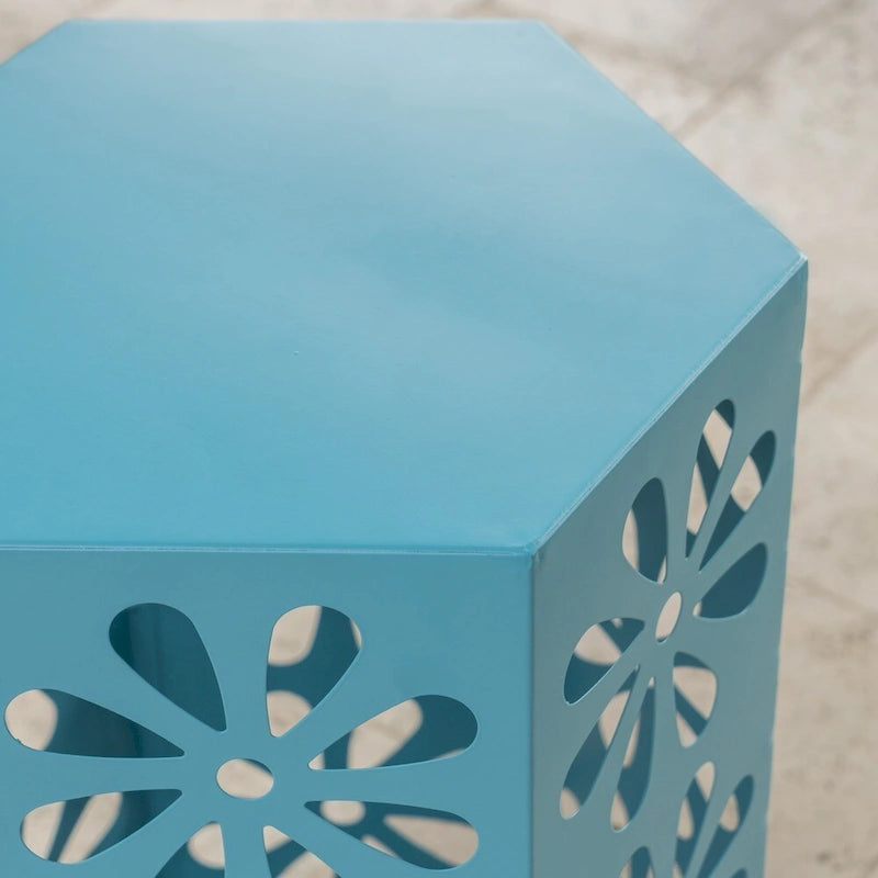 Dandelion Outdoor 14-inch Floral Side Table by Christopher Knight Home