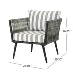 Oceanus Outdoor Wicker Club Chair (Set of 4) by Christopher Knight Home