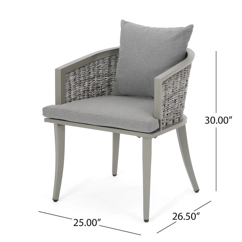Pebble Outdoor Boho Wicker Club Chair with Cushions (Set of 2) by Christopher Knight Home